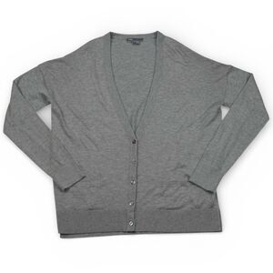 Vince Gray Button Front Cardigan Sweater Size Large Cashmere Blend
